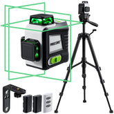 Firecore G50 & Tripod - 3x360° Self Leveling Laser Level with 2 Li-ion Batteries