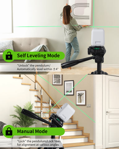 Firecore  G20 - Green Self-Leveling Cross Line  Laser Level for DIY