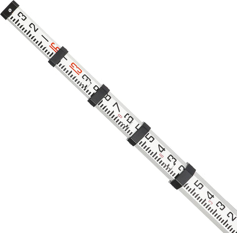 Firecore FLR500C-16-Foot Dual Sided Telescopic  Aluminum Grade Rod 10ths, 5 Sections with Bubble