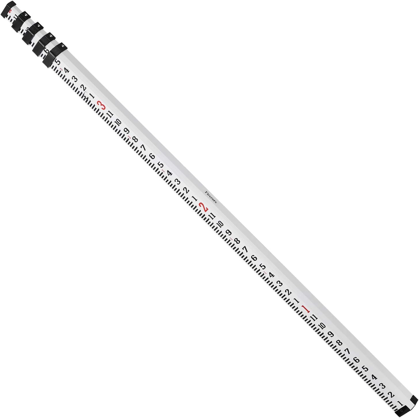 Firecore ‎FLR500B- 16-Foot Aluminum Telescopic Grade Rod 10ths, 3 Sections  with Bubble