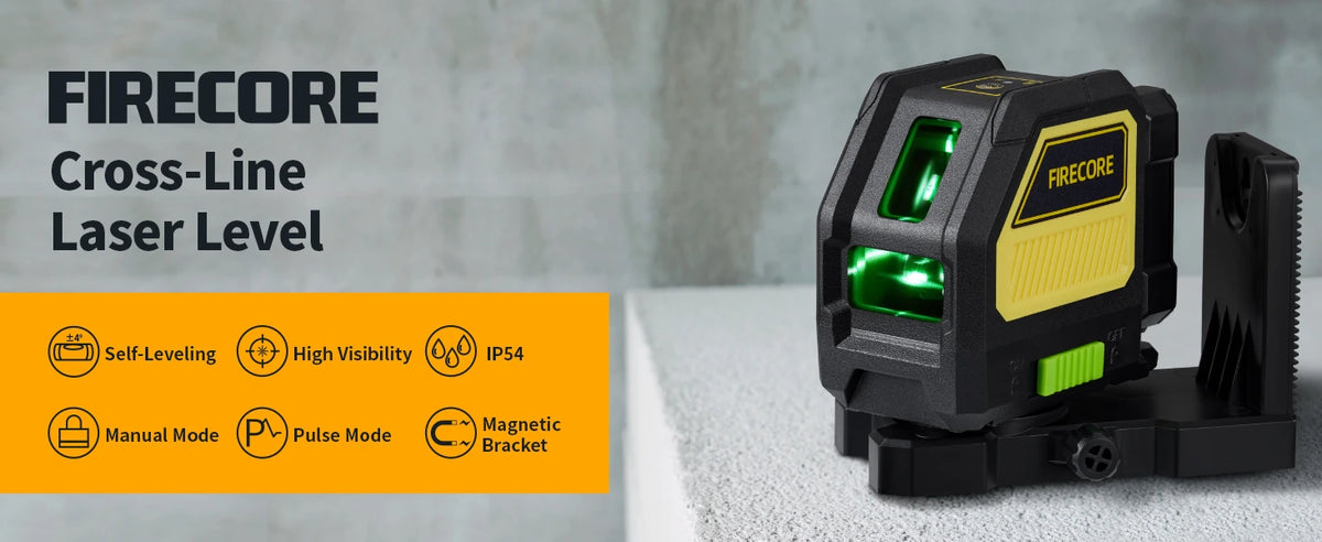 Firecore Firecore F114G- Professional Green Cross Line Laser Level