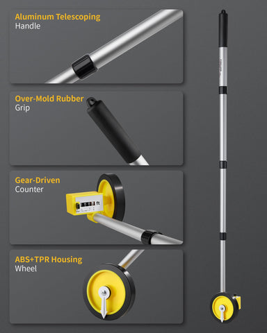 Firecore F44022 Manual Measuring Wheel Measurement Up to 0-999ft