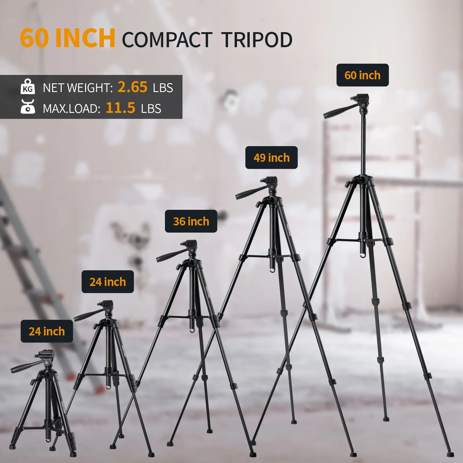 Firecore G50 & Tripod - 3x360° Self Leveling Laser Level with 2 Li-ion Batteries