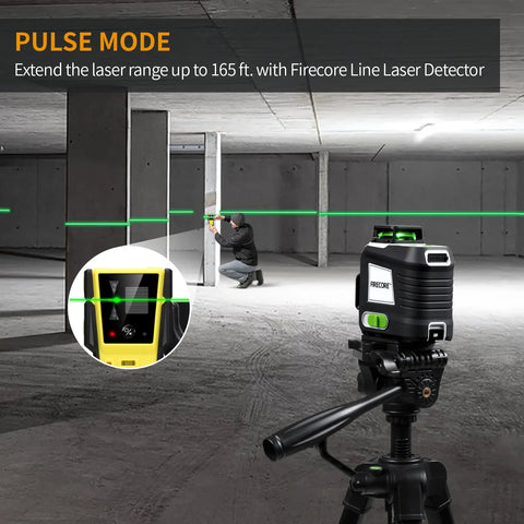 Firecore G50 & Tripod - 3x360° Self Leveling Laser Level with 2 Li-ion Batteries