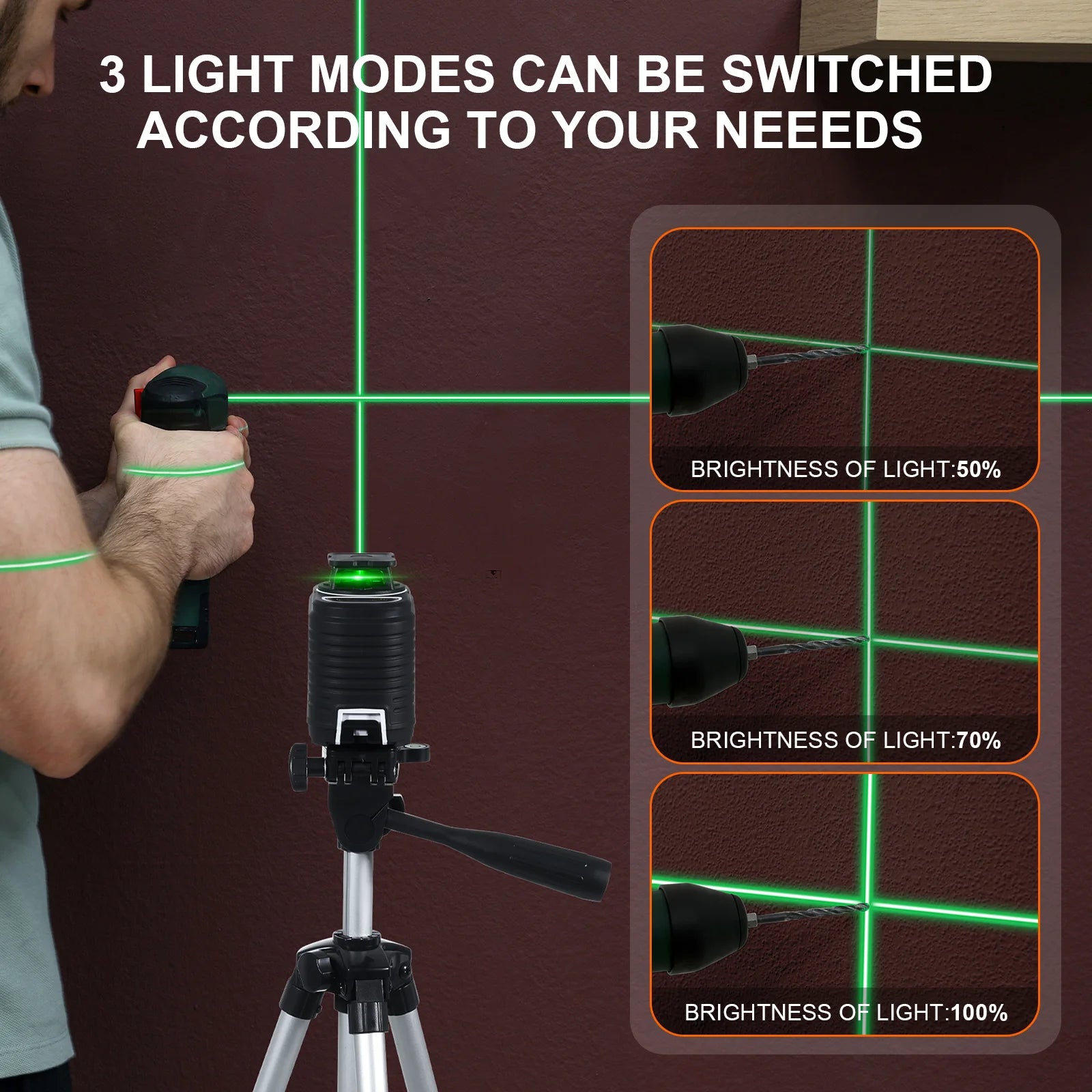 Firecore G30- Self-Leveling Green Beam Cross Line  Laser Level