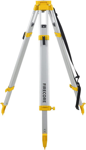 Firecore ‎FT160B-Aluminum Survey Tripod with 5/8"-11 Thread Flat Head Quick Clamp for Auto Level Optical Transit Level Theodolite