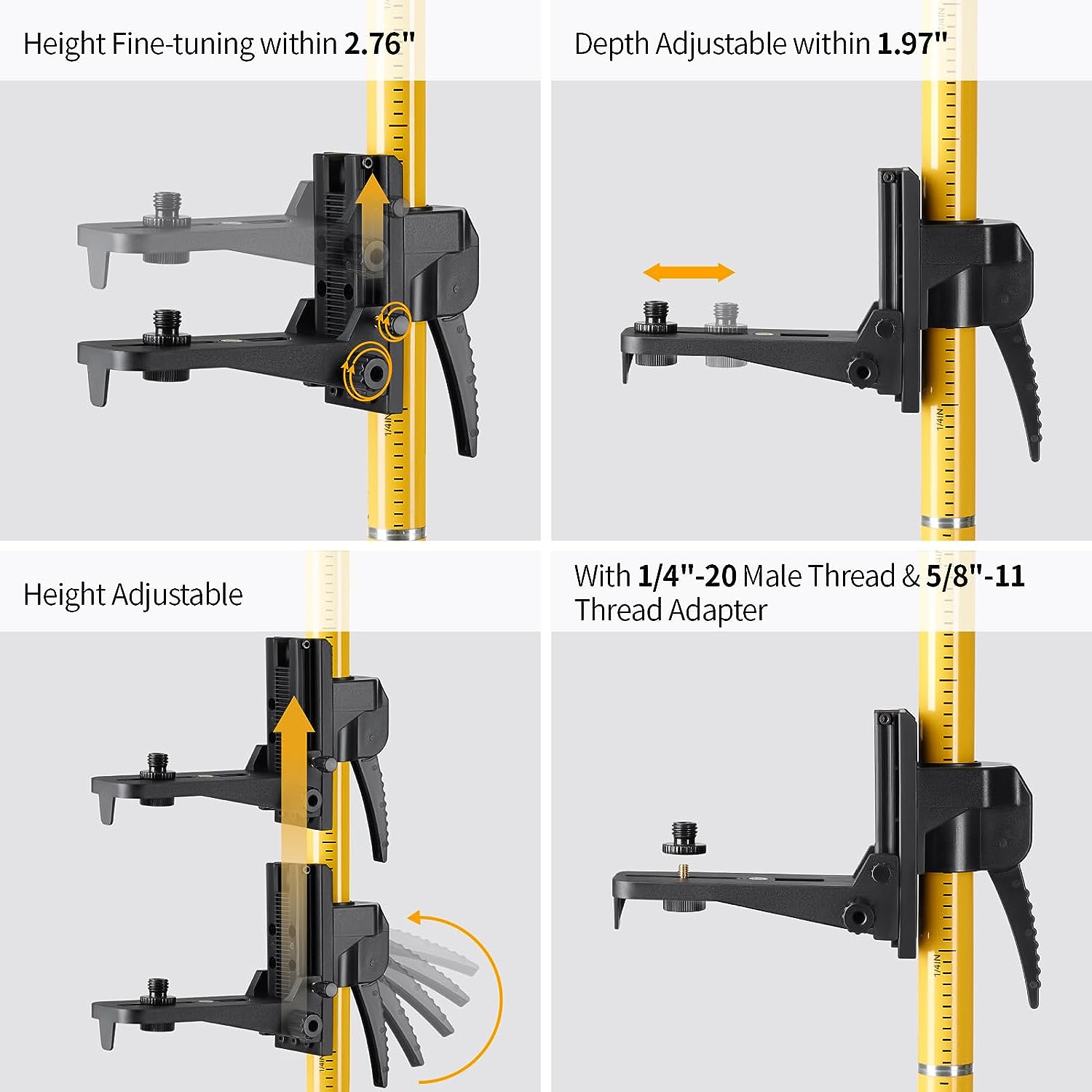 Firecore FLP370C- 12 Ft./3.7M  Laser Level Pole with Tripod