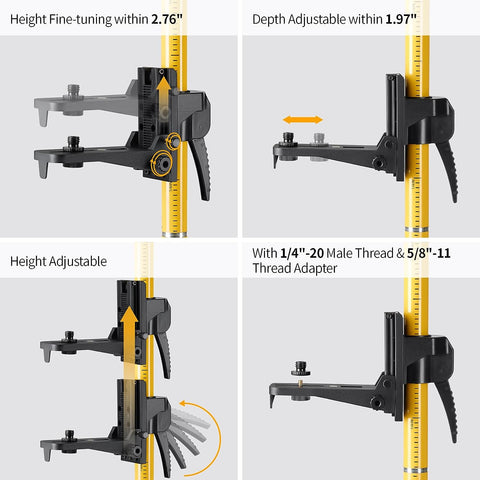 Firecore FLP370C- 12 Ft./3.7M  Laser Level Pole with Tripod