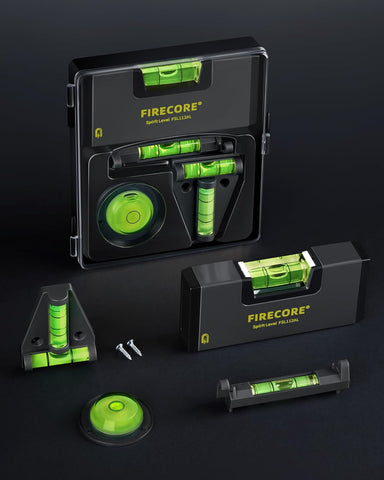 Firecore ‎	FSL112AL- 4-in-1 Small Level Set, Torpedo Level Magnetic, RV Leveling Bubble