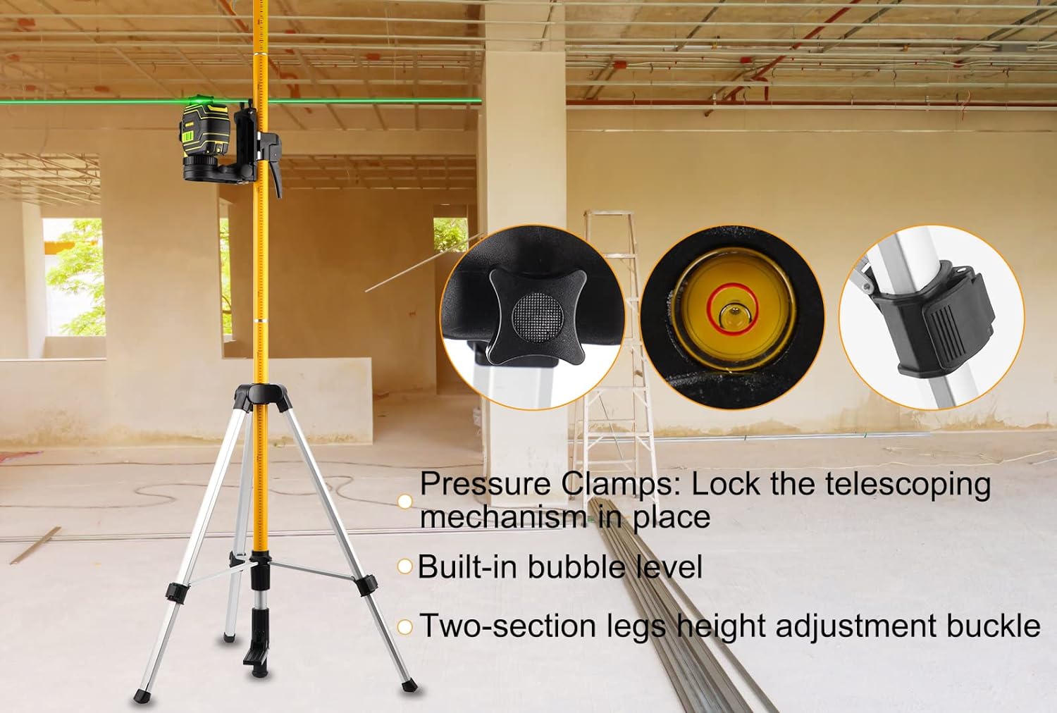 Machine Mount Laser Line Laser Level Pole Laser Pole Mount MOETER Ing Bracket - 1/4-20 & 5/8-11 ...